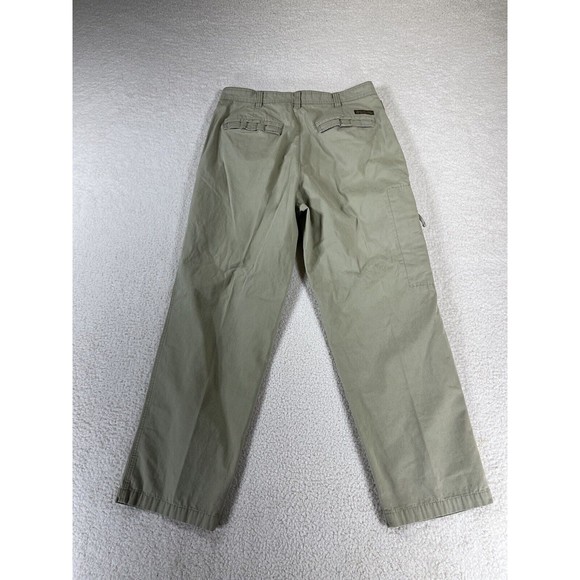 Columbia 0106 AM 8255 Men's Sz 34 Khaki Canvas Hiking Zip‎ Cargo Pockets Pants - Picture 4 of 8